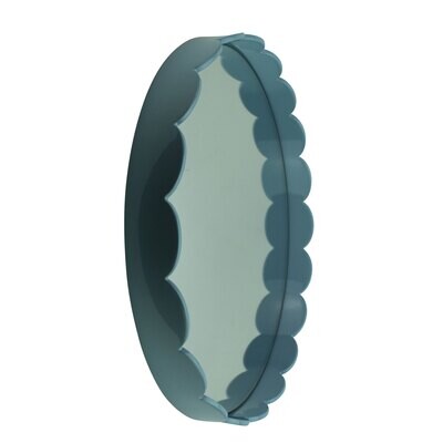 Addison Ross 16 x 16 Inch Round Mirror Denim Lacquer MR1501, MPN: MR1501, UPC/EAN: 5024043196792