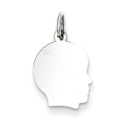 Boy Disc Charm Engravable Sterling Silver QM347/18, MPN: QM347/18, 883957567815