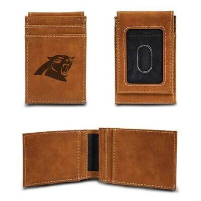 NFL Carolina Panthers Brown Faux Leather Front Pocket Wallet GC7507, MPN: GC7507, 767345895509