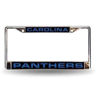 NFL Carolina Panthers Black Laser Chrome Car License Plate Frame GC7074, MPN: GC7074, 94746402419