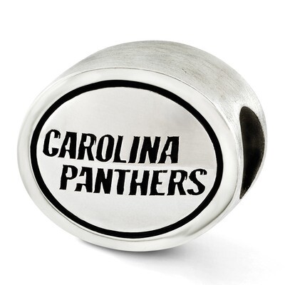 Carolina Panthers NFL Bead Sterling Silver Antiqued QRS3238