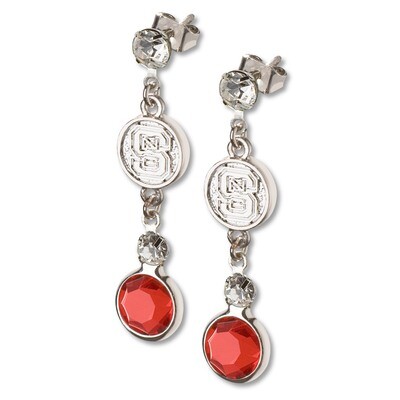 North Carolina State Crystal Logo Earrings NCS065ER-CR