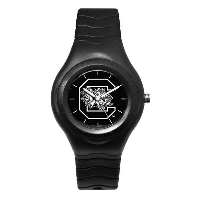 University of So Carolina Shadow Black Sport Watch With White Logo USO112
