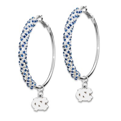 University of North Carolina Amped Logo Crystal Earrings UNC077ER-CR