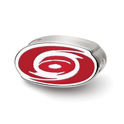 Carolina Hurricanes Hurricane Puck Enameled Logo Bead Sterling Silver SS500HUR, MPN: SS500HUR, 6344…