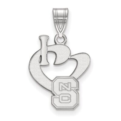 North Carolina State University Large I love Logo Sterling Silver SS020NCS, MPN: SS020NCS, 88677469…