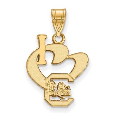 University of South Carolina Large I love Logo Pendant Gold-plated Silver GP020USO, MPN: GP020USO, …