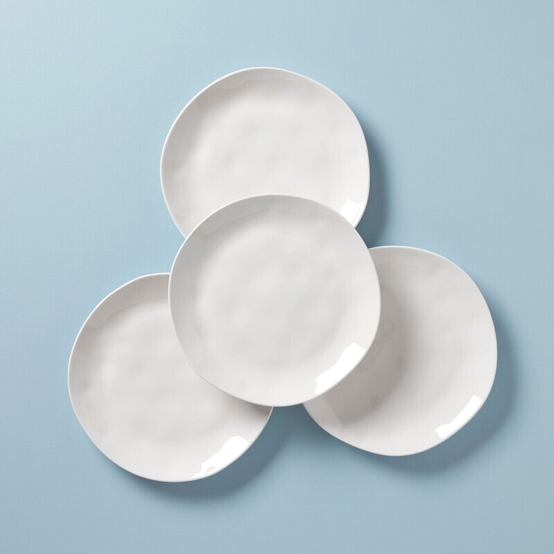 Lenox Bay Colors Dinner Plates Set of 4, White 894676