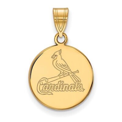 Saint Louis Cardinals Medium Disc Pendant Gold-plated Silver GP037CRD, MPN: GP037CRD, 886774938721