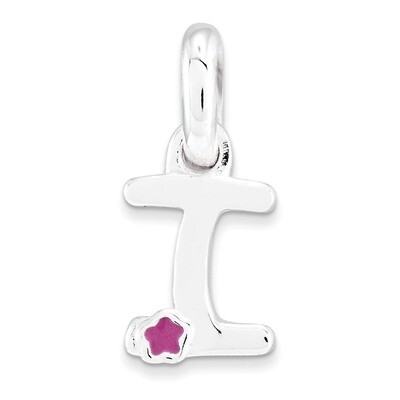 Letter I with Enamel Pendant Sterling Silver QC7935I, MPN: QC7935I, 191101465284