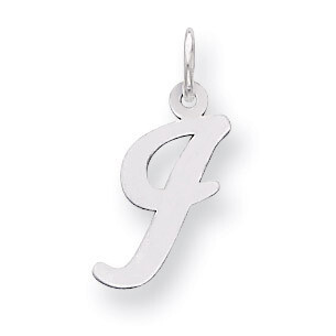 Medium Script Initial I Charm Sterling Silver QC5082I, MPN: QC5082I, 883957458854