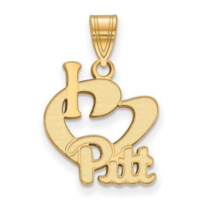 University of Pittsburgh Large I love Logo Pendant Gold-plated Silver GP014UPI, MPN: GP014UPI, 8867…