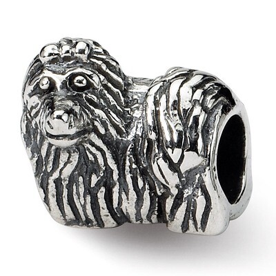 Yorkshire Terrier Bead - Sterling Silver QRS1216, MPN: QRS1216, 883957277158