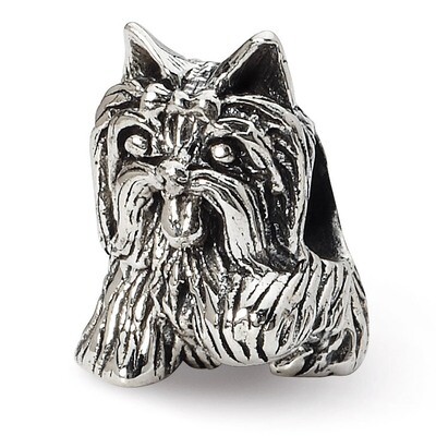 Yorkshire Terrier Bead - Sterling Silver QRS1792, MPN: QRS1792, 883957309965