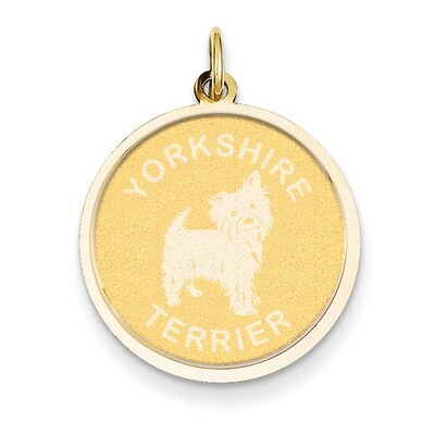 Yorkshire Terrier Disc Charm 14k Gold XAC383, MPN: XAC383, 886774122342