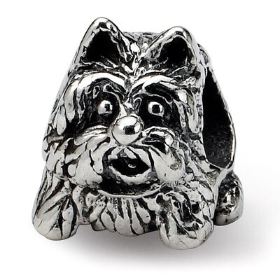 Scottish Terrier Dog Bead - Sterling Silver QRS1182, MPN: QRS1182, 883957276823