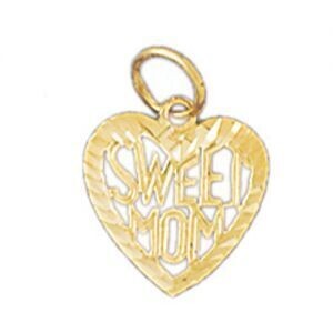 Dazzlers Jewelry Sweet Mom Pendant Necklace Charm Bracelet in Yellow, White or Rose Gold 9854, MPN:…