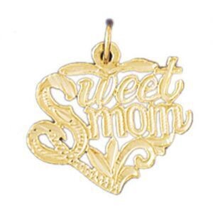 Dazzlers Jewelry Sweet Mom Pendant Necklace Charm Bracelet in Yellow, White or Rose Gold 9853, MPN:…