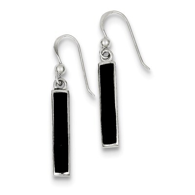 Onyx Earrings Sterling Silver QE2728, MPN: QE2728, 883957924410