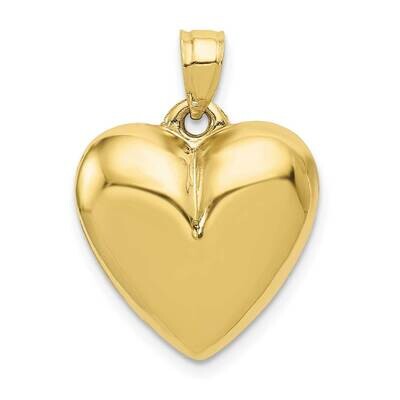 3-D Heart Pendant 10k Gold Polished 10C2911, MPN: 10C2911,