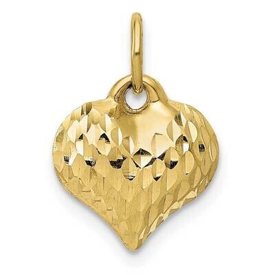 Textured 3-D Heart Pendant 10k Gold Polished 10D2887, MPN: 10D2887,