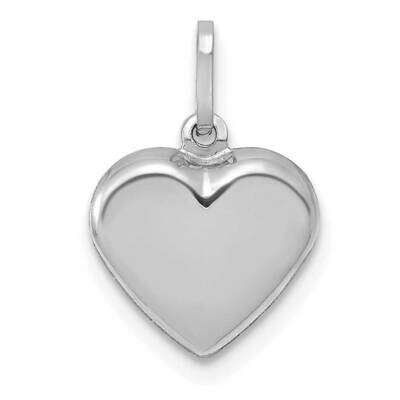 3-D Heart Pendant 14k White Gold Polished XCH352W, MPN: XCH352W,