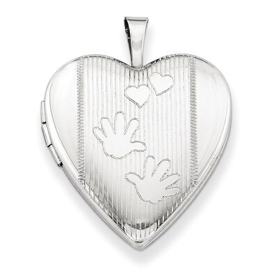Hands Heart Locket Sterling Silver 20mm QLS405, MPN: QLS405, 883957567808