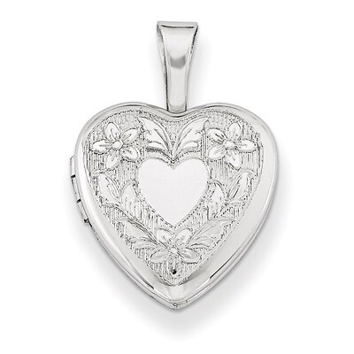 Heart Wings 12mm Heart Locket Sterling Silver QLS488, MPN: QLS488, 883957578590