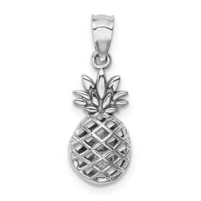 3D Pineapple Pendant 14k White Gold Polished D4532, MPN: D4532, 883957154718