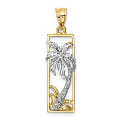 Palm Tree Pendant 14k Two-tone Gold D4525, MPN: D4525, 883957153964