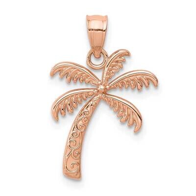 Palm Tree Pendant 14K Rose Gold Polished D4520, MPN: D4520, 883957767772