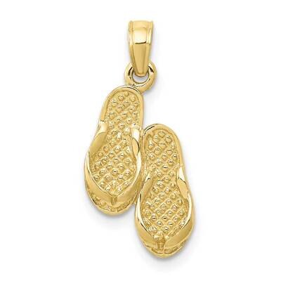 3D Flip Flops Pendant 10k Gold 10K2905, MPN: 10K2905,