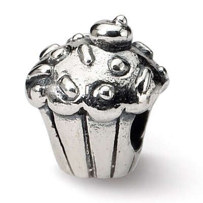 Cupcake Bead - Sterling Silver QRS1146, MPN: QRS1146, 883957276472