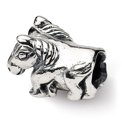 Horse Bead - Sterling Silver QRS736, MPN: QRS736, 883957727233