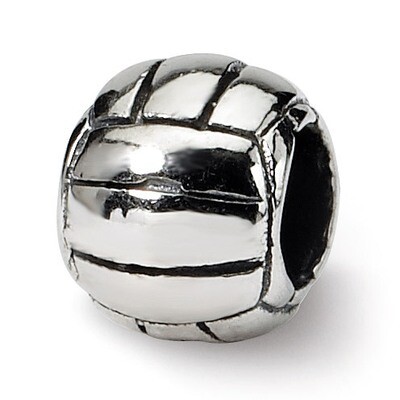 Volleyball Bead - Sterling Silver QRS1222, MPN: QRS1222, 883957277219