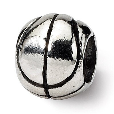 Basketball Bead - Sterling Silver QRS1209, MPN: QRS1209, 883957277080