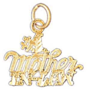 Dazzlers Jewelry Number One Mother In Law Pendant Necklace Charm Bracelet in Yellow, White or Rose …