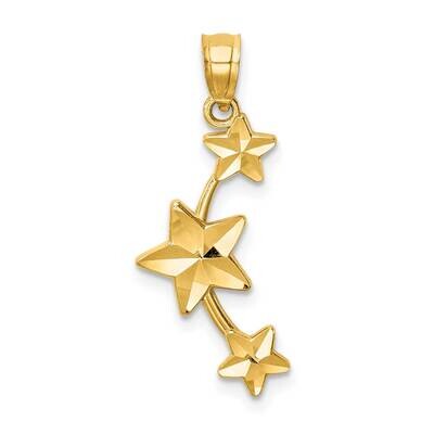 Diamond-Cut Stars Pendant 14k Gold C4755, MPN: C4755, 196904086629