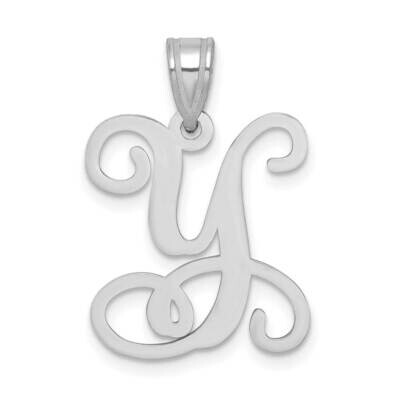 Initial Letter Y Pendant 10k White Gold 10XNA518W/Y, MPN: 10XNA518W/Y,