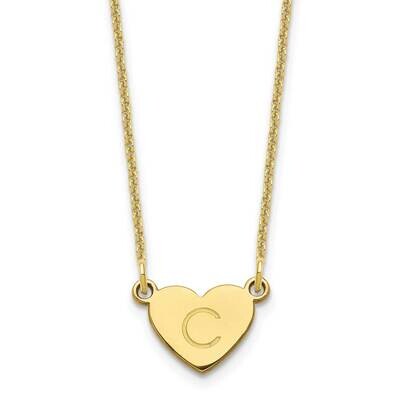 Initial Heart Necklace 10k Gold 10XNA1347Y, MPN: 10XNA1347Y, 196904158586