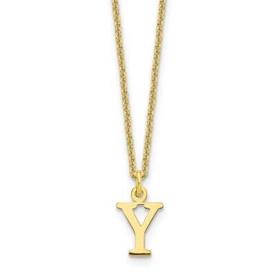 Cutout Letter Y Initial Necklace 10k Gold 10XNA727Y/Y, MPN: 10XNA727Y/Y,