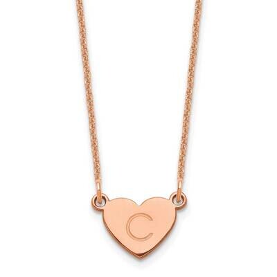 Initial Heart Necklace 14k Rose Gold XNA1347R, MPN: XNA1347R,