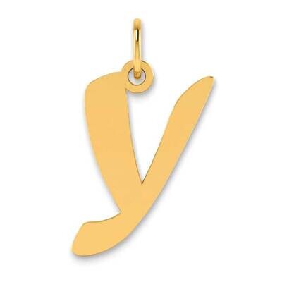 Script Letter Y Initial Pendant 14k Gold Polished YC1438Y, MPN: YC1438Y, 196904077436