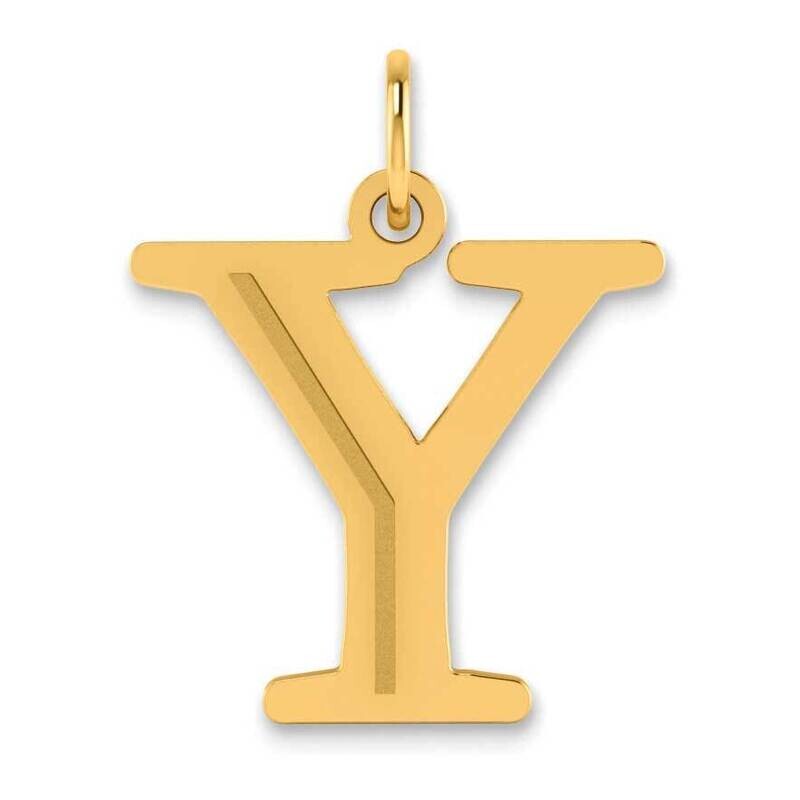 Letter Y Initial Pendant 14k Gold Polished Etched YC1437Y, MPN: YC1437Y, 196904077528