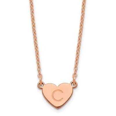 Initial Heart Necklace Sterling Silver Rose-plated XNA1347RP, MPN: XNA1347RP,