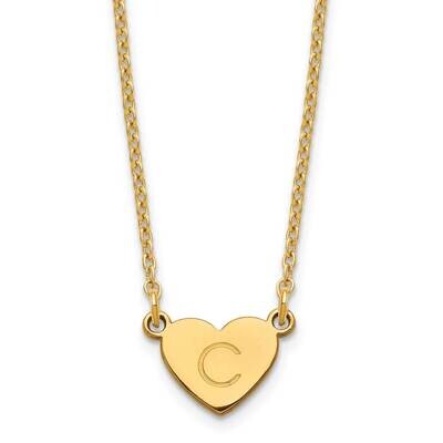 Initial Heart Necklace Sterling Silver Gold-plated XNA1347GP, MPN: XNA1347GP,