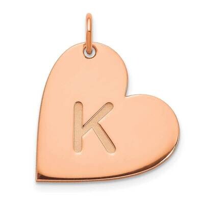 Initial Heart Charm 14k Rose Gold XNA1195R, MPN: XNA1195R,