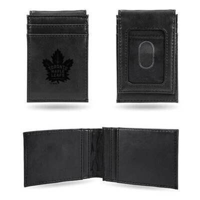 NHL Toronto Maple Leafs Black Faux Leather Front Pocket Wallet GC7614, MPN: GC7614, 767345896612