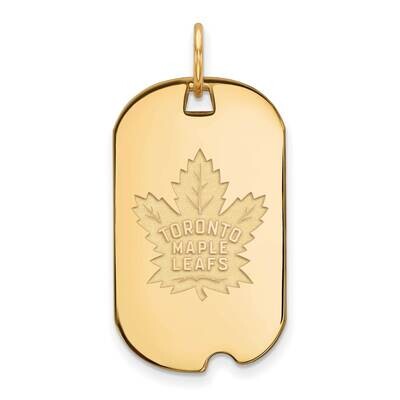 Toronto Maple Leafs Small Dog Tag Gold-plated Sterling Silver GP006MLE, MPN: GP006MLE, 191101154485