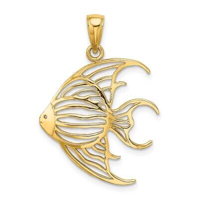 Angelfish Charm 14k Gold Cut-out K7735, MPN: K7735, 637218013135